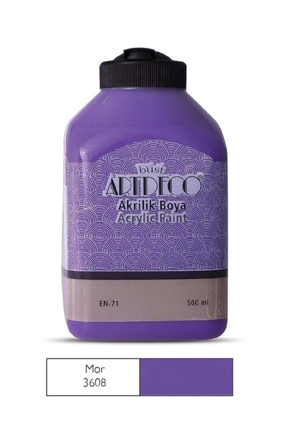 Artdeco Akrilik Boya 500ml Mor 3608 ürün görseli 1