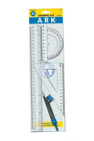 Ark Çizim Seti 30 Cm Cetvelli 4 Parça ürün görseli 1