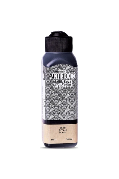 Artdeco Akrilik Boya 140 ML Siyah 070R-3618 ürün görseli 1