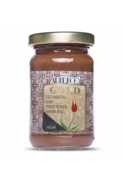 Artdeco Gold : Geleneksel Ebru Boyası : 105 Ml : Koyu Kahve 655 S.1 ürün görseli 1
