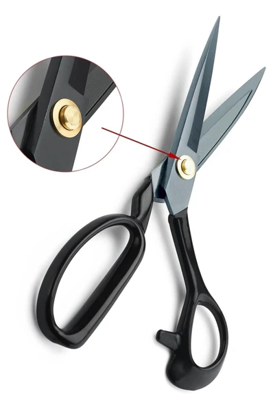 ÇEÇEN HOME Profesyonel Siyah Kumaş Terzi Makası 28cm 11"inç Paslanmaz Çelik Bilenebilir A-275 Özel Kutusunda ürün görseli 1
