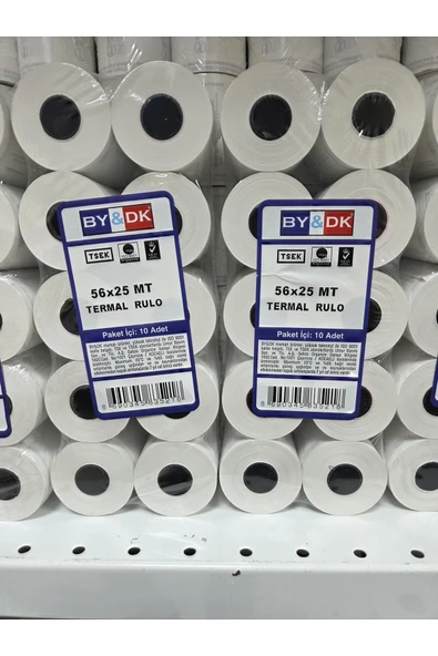 BY&DK 56x25 Termal POS rulosu ürün görseli 1
