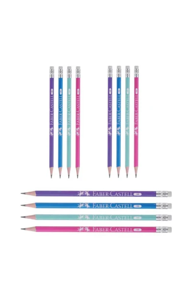 Faber Castell Faber Kurşun Kalem 12 Adet Şövalye Silgili Dinamik HB (5244000051000) ürün görseli 1