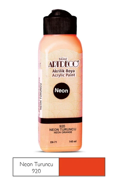 Artdeco Akrilik Boya 140 ml - Neon Turuncu 920 ürün görseli 1
