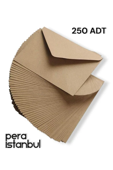 Pera İstanbul 250 Adet Mektup Zarfı 13x18cm 100gr. Kraft ürün görseli 1