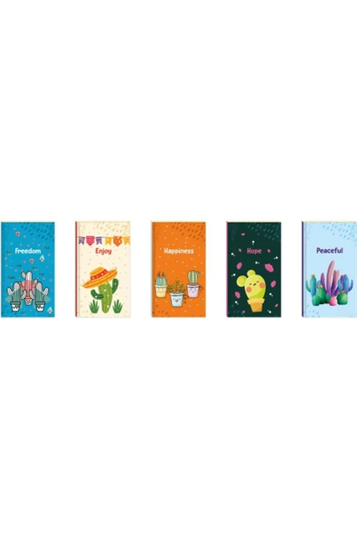 Lilamor Kaktüslü Defter 9x16 48 Sayfa ürün görseli 1