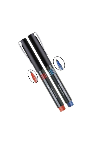 Faber Castell Mavi Kırmızı Pilot Kalem Iğne Uçlu 0.5 Needle Point Roller 2 Adet 0,5 Uçlu Pilot Kalem ürün görseli 1