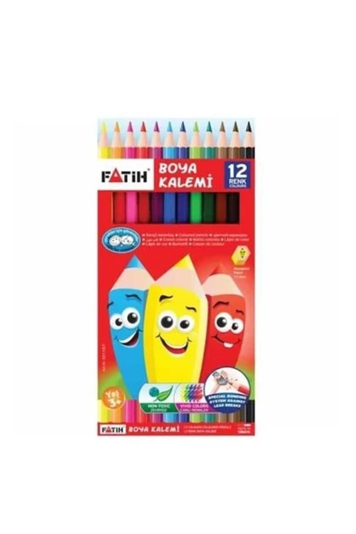 Fatih Boya Kalemi Büyük 12 Renk ürün görseli 1