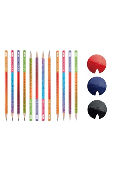 Faber Castell Smoothie Kurşun Kalem 12'li + 1 Adet Ufo Kalemtraş ürün görseli 1