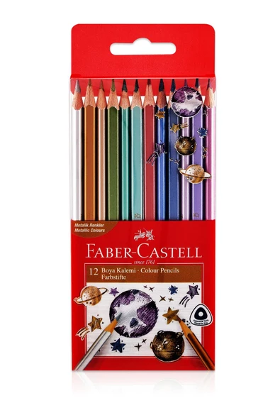 Faber Castell Faber-castell Üçgen Boya Kalemi Metalik 12'li ürün görseli 1