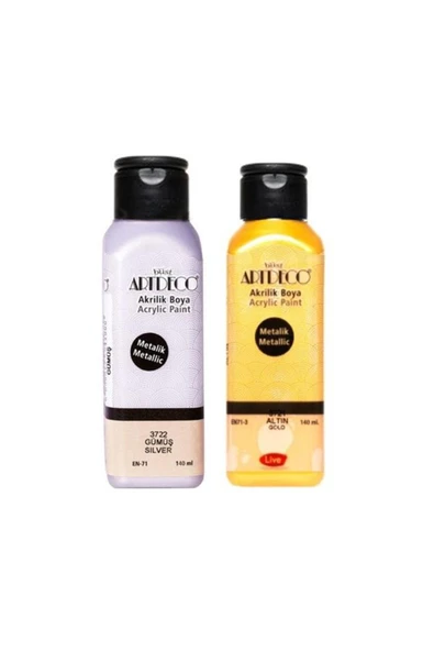 Artdeco 2’li 140 ml Metalik Akrilik Boya ürün görseli 1