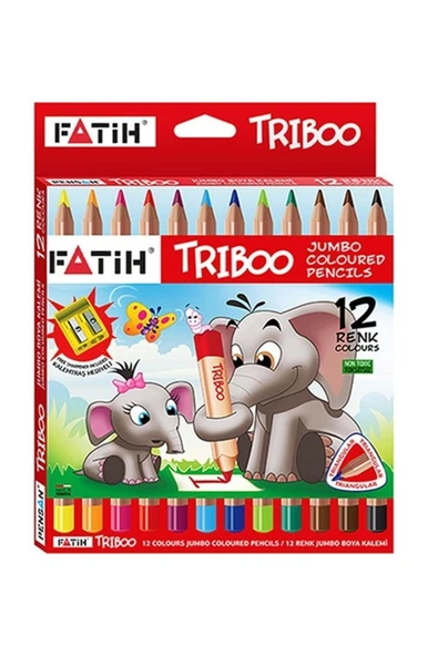 FATİH KALEM Fatih Tribo Üçgen Jumbo Boya Kalemi 12li ürün görseli 1
