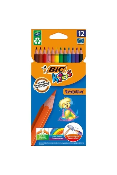 Bic Kuru Boya Evoltion Karton Kutu 12 Li 829029 ürün görseli 1