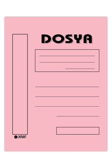 Kaya Tam Kapak Karton Telli Dosya Pembe 1. Kalite 100'lük Paket ürün görseli 1