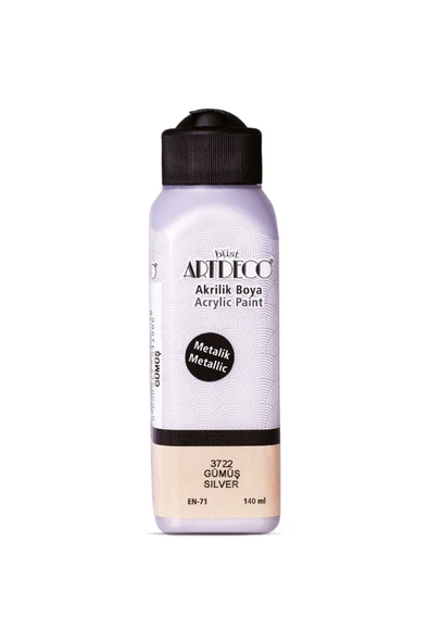 Artdeco Akrilik Boya 140ml Metalik Gümüş 3722 ürün görseli 1