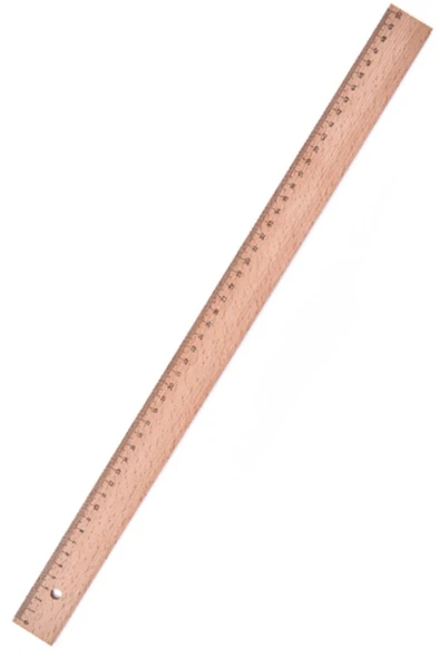 KIRTASİYEM Vernikli Ahşap Cetvel 50 cm ürün görseli 1