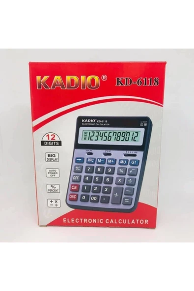Yerli Kadio Digital Büyük Boy Hesap Makinesi  Kd-6118 ürün görseli 1