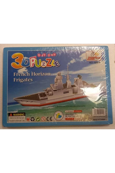 3D PUZZLE MAKET MODEL SAVAŞ GEMİSİ ürün görseli 1