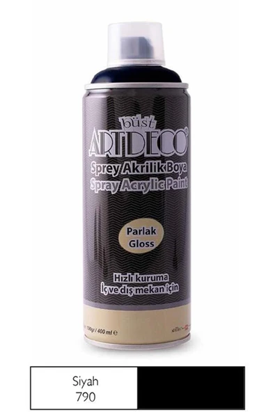 Fanart-Artdeco Artdeco Mat/matte 400 Ml Siyah 400 Ml 190 Gr. Hızlı Kuruma Iç Ve Dış Mekana Uygundur. ürün görseli 1