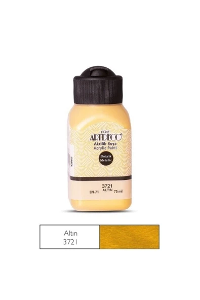 Artdeco Akrilik Boya Metalik 75 ml Altın ürün görseli 1