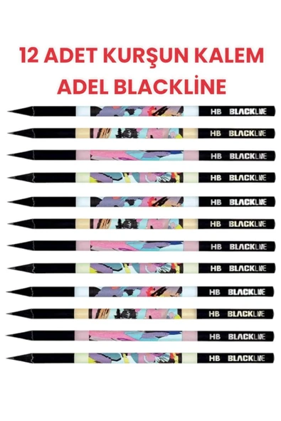 ÖZ OFİS ADEL BLACKLINE PASTEL KURŞUN KALEM 12'Lİ ürün görseli 1