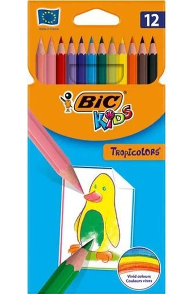 Bic Tropicolors 12 Renk Uzun Kuru Boya 12'li Kuruboya Uzun ürün görseli 1