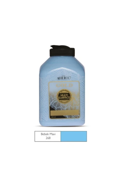 Artdeco Gold Multi Surface Akrilik Boya 500 Ml. 268 Bebek Mavi ürün görseli 1