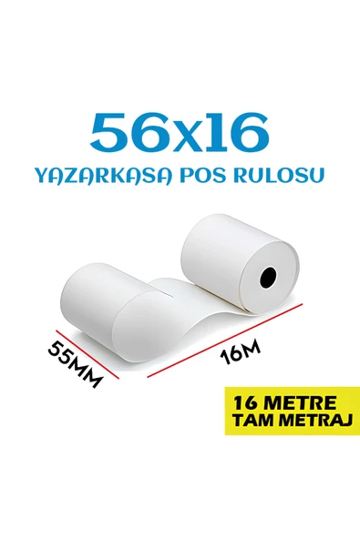 Dora Kağıt 56x16 Termal Pos Rulosu ( 1 Paket-10'lu) ürün görseli 1