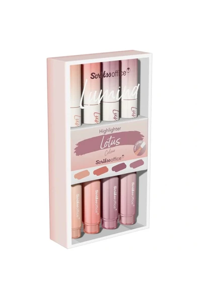 Scrikss OFFICE LUMINA FOSFORLU KALEM LOTUS COLOR SET 4'LÜ ürün görseli 1