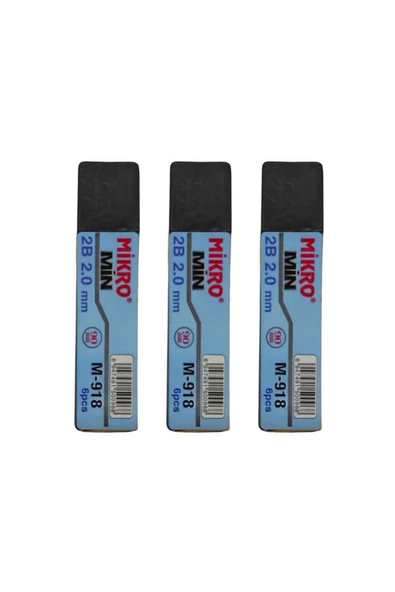 Mikro Kalem Ucu 2.0mm 2b 2b Kalem Ucu 2mm Siyah 3 Adet ürün görseli 1
