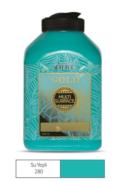 Artdeco Gold Multi Surface Akrilik Boya 500ml 281 Retro Yeşil ürün görseli 1