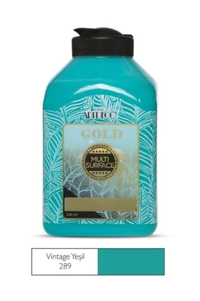 Artdeco Gold Multi Surface Akrilik Boya 500 ml. 289 VINTAGE YEŞİL ürün görseli 1