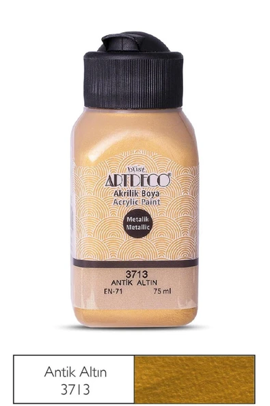 Artdeco Metalik Akrilik Boya 75ml Antik Altın 3713 ürün görseli 1