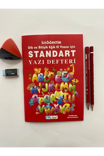 Dudo Baby 1.sınıf 1 Adet Standart Çizgili Güzel Yazı Defteri Kalem Silgi Kalem Traş Set ürün görseli 1