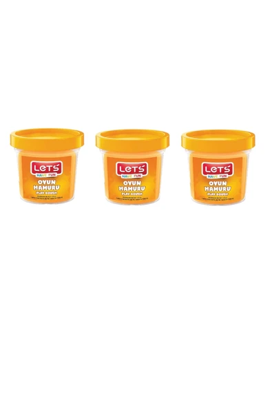Lets TEK RENK OYUN HAMURU NEON SARI ( 115 gram ) ÜÇLÜ ürün görseli 1