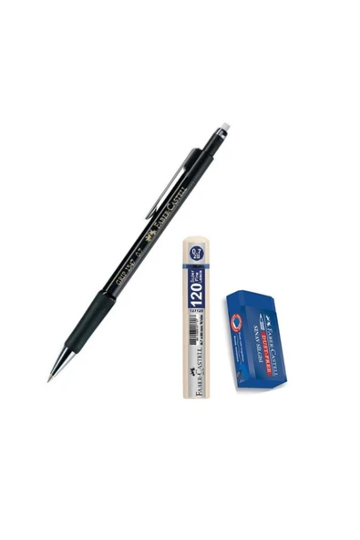 Faber Castell Uçlu Kalem Siyah 0.7 Grip 1347 Faber 120 li Uç Ve Sınav Silgisi Versatil Uçlu Kalem 0,7 1 Adet ürün görseli 1