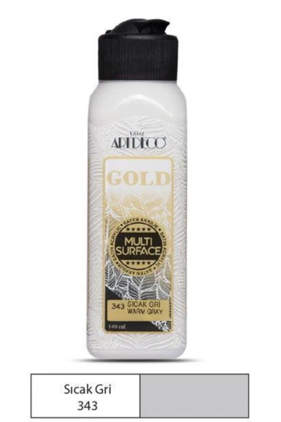 Artdeco Gold Multi Surface Akrilik Boya 140 ml. 343 SICAK GRİ ürün görseli 1