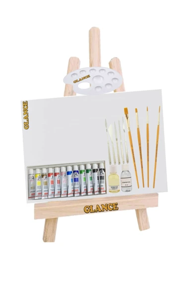 GLANCE Masaüstü Şövale Südor Monalisa 12x12 ml Ekonomik Yağlı Boya Başlangıç Seti ürün görseli 1