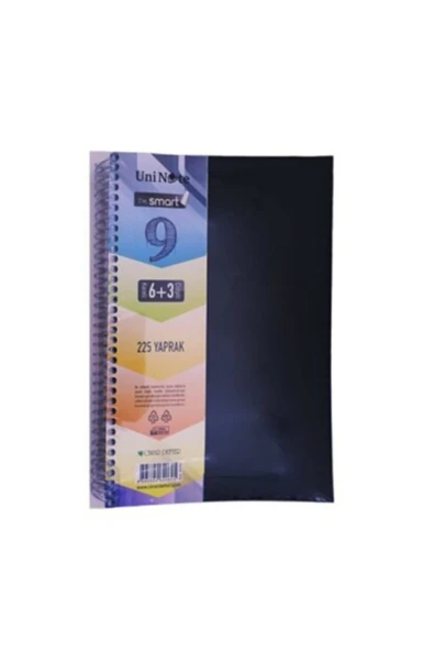 ÇINAR DEFTER Uninote Bölmeli Defter 6+3 225 Yaprak ürün görseli 1