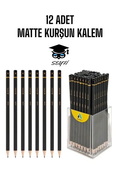 SEYFİKİRTASİYE 12 ADET MATTE KURŞUN KALEM TÜRK MALI ürün görseli 1