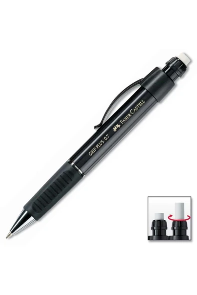 Faber Castell Grip Plus Siyah 0.7mm Versatil Kalem ürün görseli 1