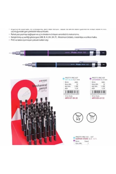PENAC Protti Prc107 Siyah 0.7 - Resim 3