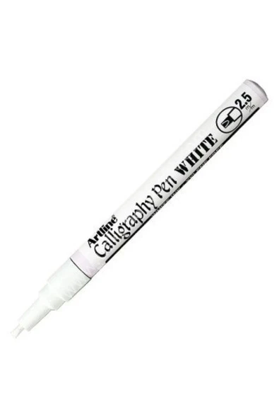 artline : 993xf Metalik Kaligrafi Markör Kalemi : 2,5 Mm : Beyaz ürün görseli 1