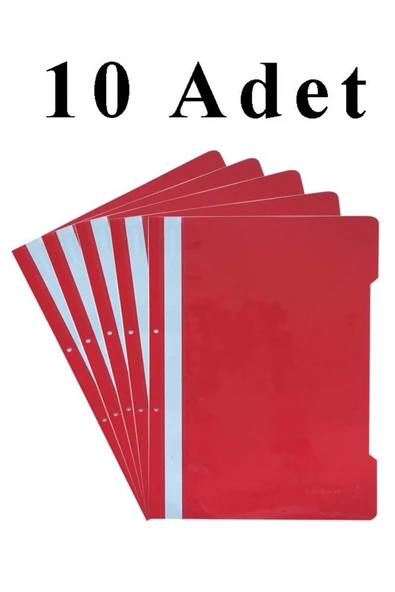 Artlantis 10 Adet A4 Kırmızı Telli Dosya 1 Paket Ekonomik Kaliteli Telli Dosya Ofis Büro Okul ürün görseli 1