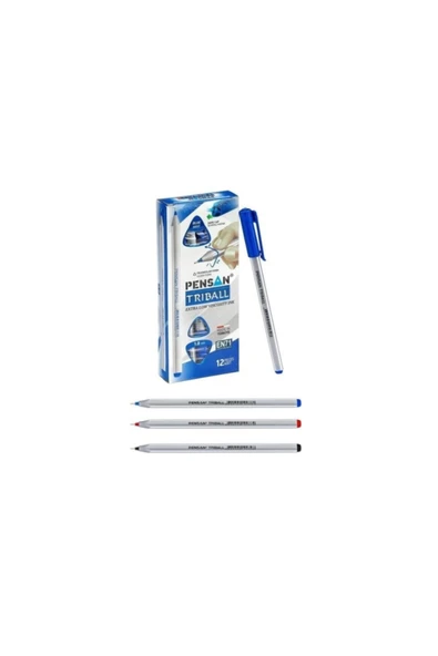 Pensan Tükenmez Kalem 1 mm 12 Li Paket 3 Farklı Renk ürün görseli 1