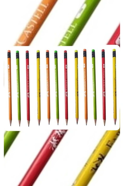 Faber Castell Şövalye HB Silgili Kurşun Kalem 12 Adet ürün görseli 1