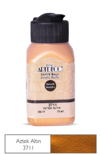 Artdeco Metalik Akrilik Boya 75ml Aztek Altın 3711 ürün görseli 1