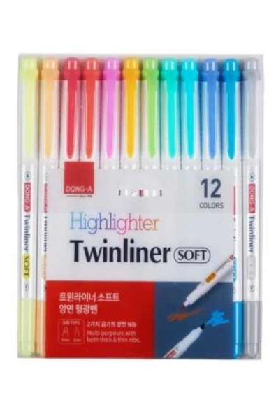 Dong-A DONGA TWINLINER SOFT FOSFORLU KALEM 12 Lİ SET ürün görseli 1