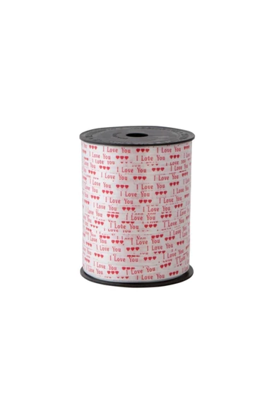Helvacıoğlu Vagon Rabant (rafya) 5 Mm X 200 Metre Beyaz I Love You 4063 (2 Li Paket) ürün görseli 1