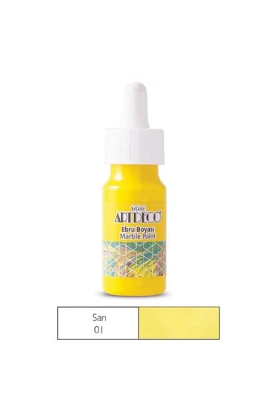 Artdeco Ebru Boyası 30 Ml Sarı Y-016B-01 ürün görseli 1